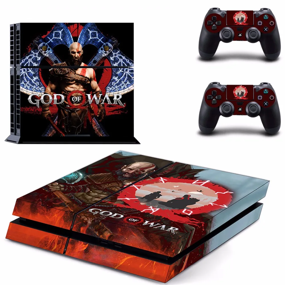 Наклейки из кожи Game God of War 4 PS4 наклейки для консоли Sony PlayStation и 2 контроллеров