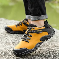 Новое поступление Классические стиль для мужчин треккинговые ботинки кружево до спортивная обувь для улицы бег треккинг спортивная обувь