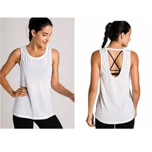 Однотонная футболка для йоги, Женская быстросохнущая спортивная рубашка для йоги, тренажерного зала, фитнеса, безрукавная майка сорочка для бега, тренировок, йоги, одежда для женщин