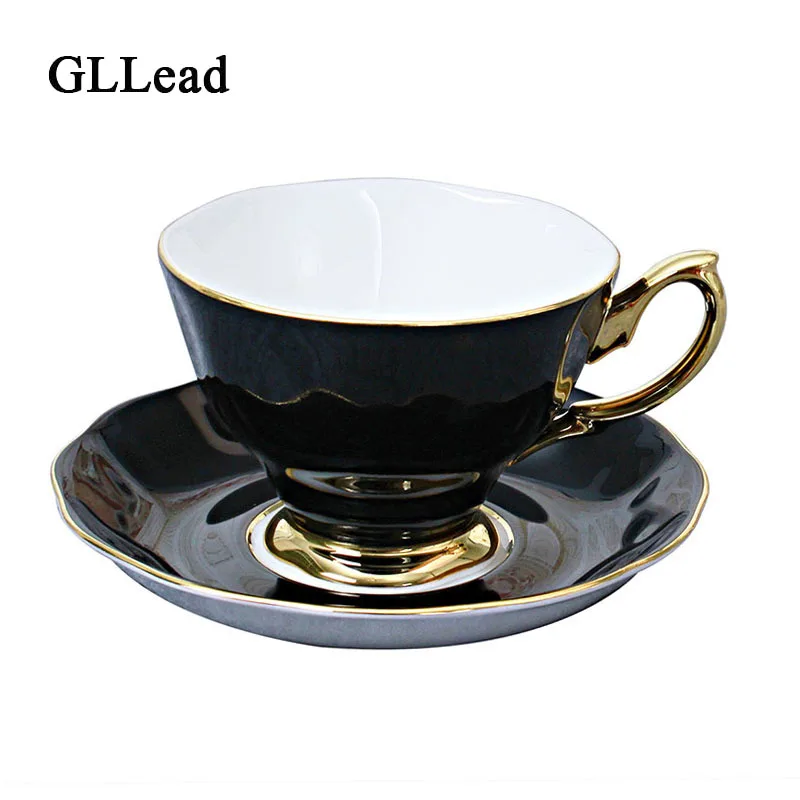 GLLead высокое качество костяной фарфор кофейная чашка и блюдце Модный