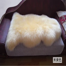 Новинка, покрывало для дивана из натуральной мериносовой овечьей кожи, покрывало для стула, ковер Pelt, ковер из овчины с длинными волосами, окрашенный цвет, 110x70