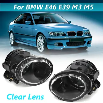 

for BMW E46 E39 3 SERIES 5 SERIES 1998-2004 Pair 12V Front Left Right fog light fog light with Clear fog light cover 51112695256
