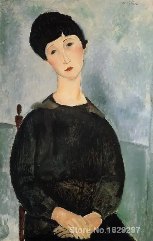 

modern painting for dining room Seated Young Woman Amedeo Modigliani High quality Hand painted