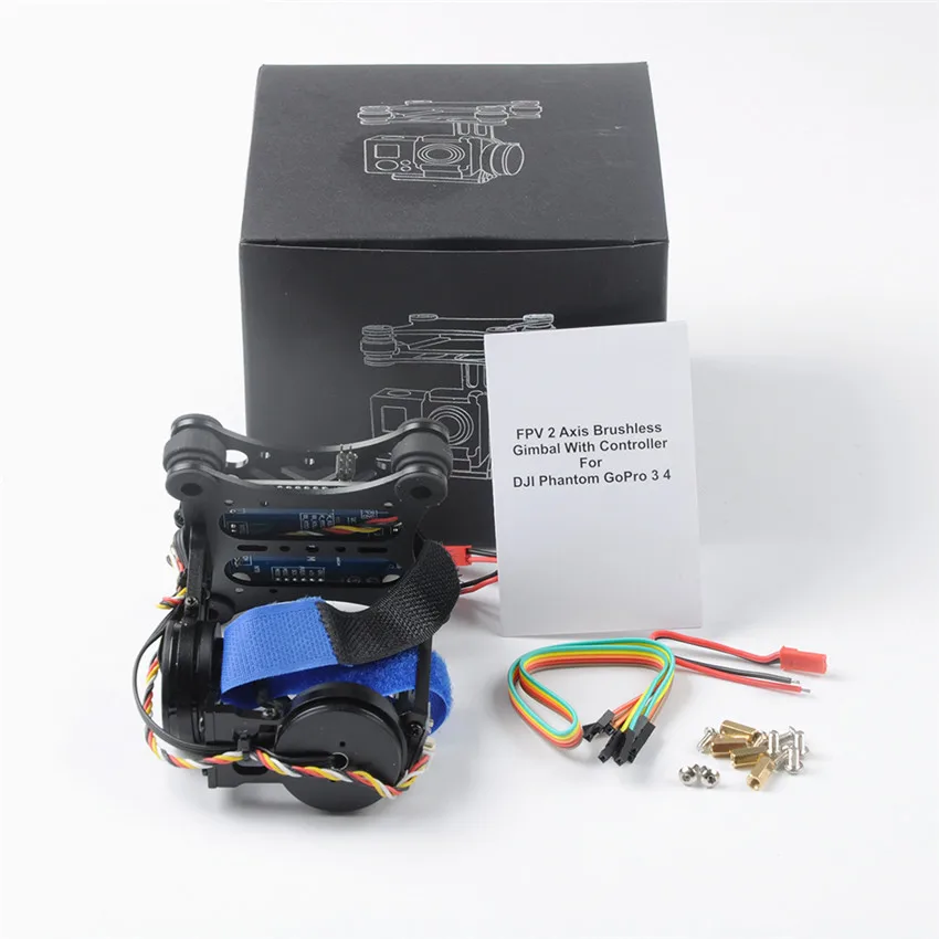 Для экшн камеры Gopro SJCAM XIAOMI YI Eken 2 Aixs 2D бесщеточная камера Gimbal для F450 F550 S500 FPV дрона