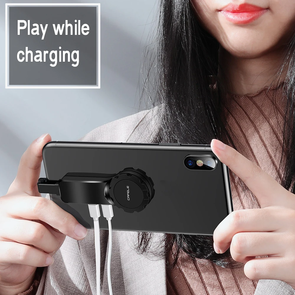

Dual Adjustable IOS Audio and Charging Adapter Phone Holder Ring for IPhone Fast Smart Charging Adapter
