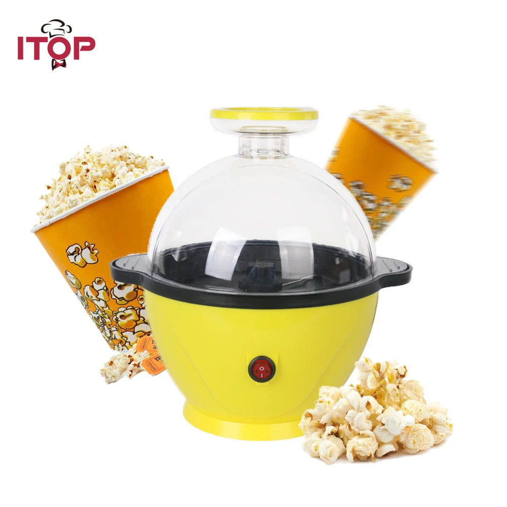 

ITOP Mini Household Electric Popcorn Maker Hot Air Automatic DIY Popcorn Machine Christmas Birthday Gift For Kids Children