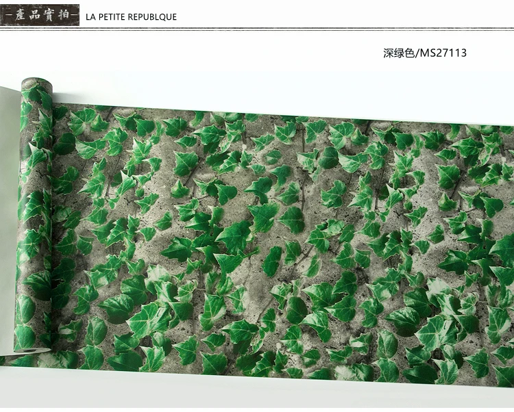 Новые корейские криперы 3d обои Papel де Parede свежий зеленый лист обои фаст-фуд ресторан магазин одежды обои