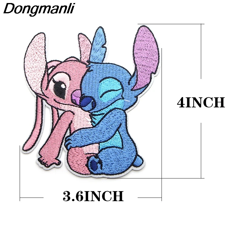 P3735 Dongmanli Alien Stitch вышитый аниме пришитый Железный значок на Аппликацию для одежды футболка рюкзак