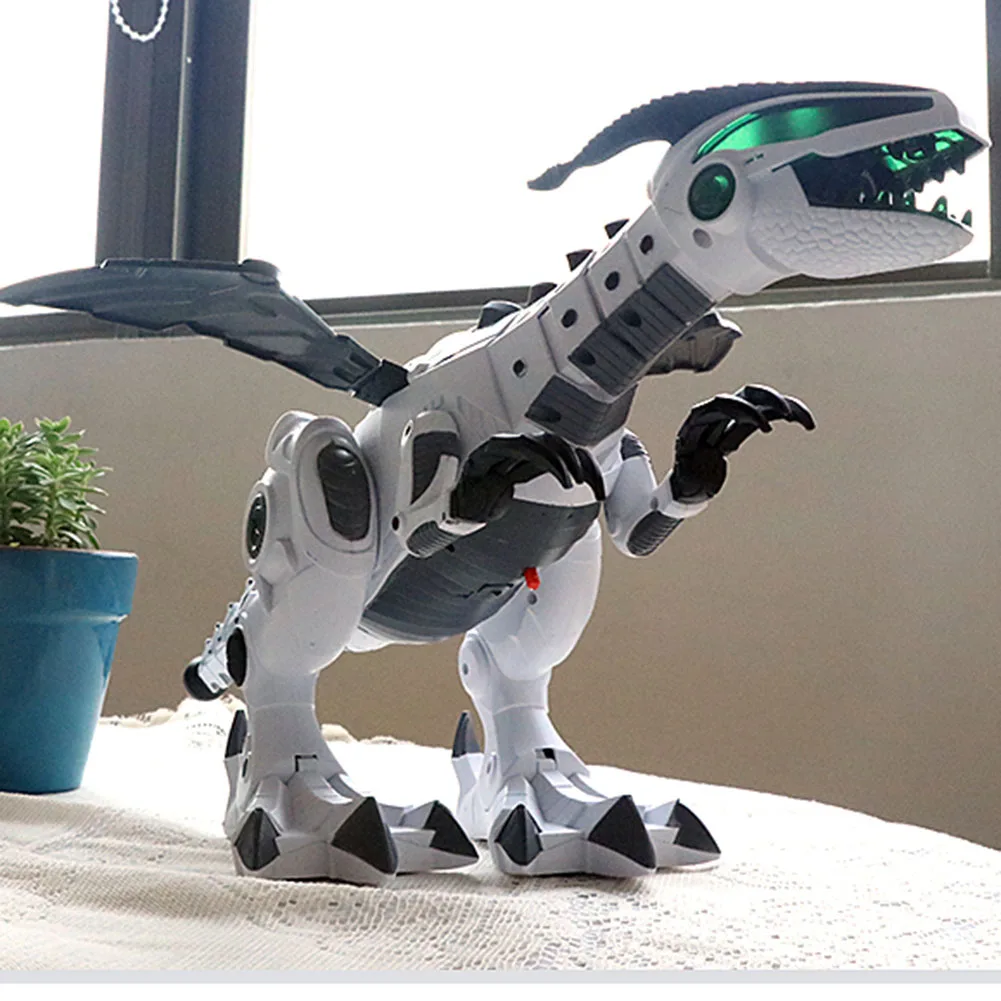 Белый спрей Электрический динозавр механический Птерозавр Динозавр мир игрушка с 3 шт. маленький динозавр модель