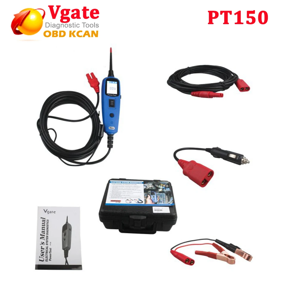 Мощность зонда автомобиля электрической цепи тестер автомобильные инструменты авто напряжение Vgate Pt150 тестер электрической системы как Autek YD208