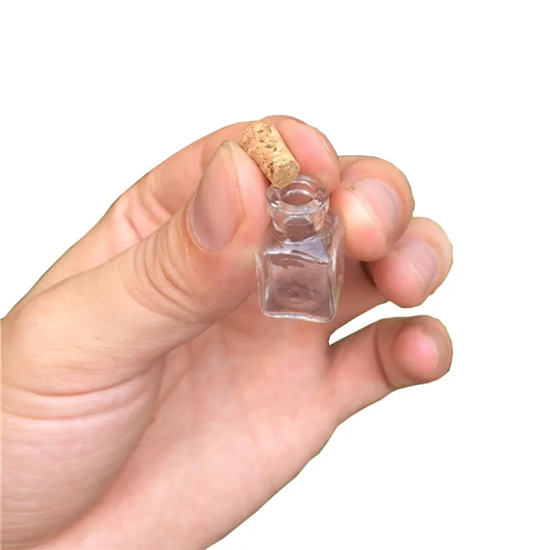 Mini Cute Glass Bottles Necklace Pendants Small Diy Bottles With Cork Diy Wedding Gift Empty Jars Vials 10 Shape Tiny Bottle