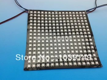 

16*16pixels led pixel panel WS2811 led digital flexible panel light(ws2811 IC controlled),size:17cm*17cm,DC5V input,Black Board