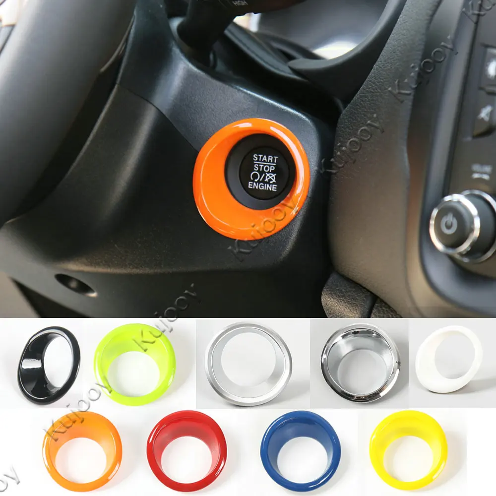 8 Colors Engine Start Stop Push Button Trim Ring Cover Outlet font b Car b font