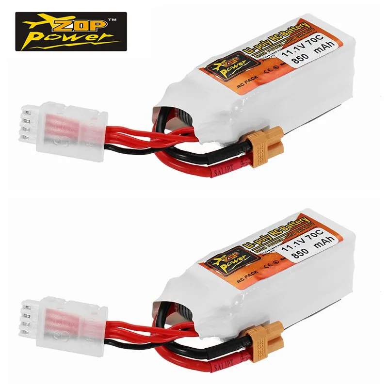 

ZOP Power 11.1V 850mAh 70C 3S Lipo Battery XT30 Plug for FPV RC Racing Drone Car Boat Quadcopter Toys Spare Parts Accs