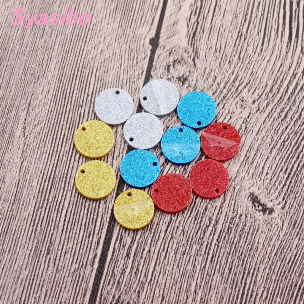 12mm//16mm Assorted Discs With hole Acrylic Stud Earring(No stud