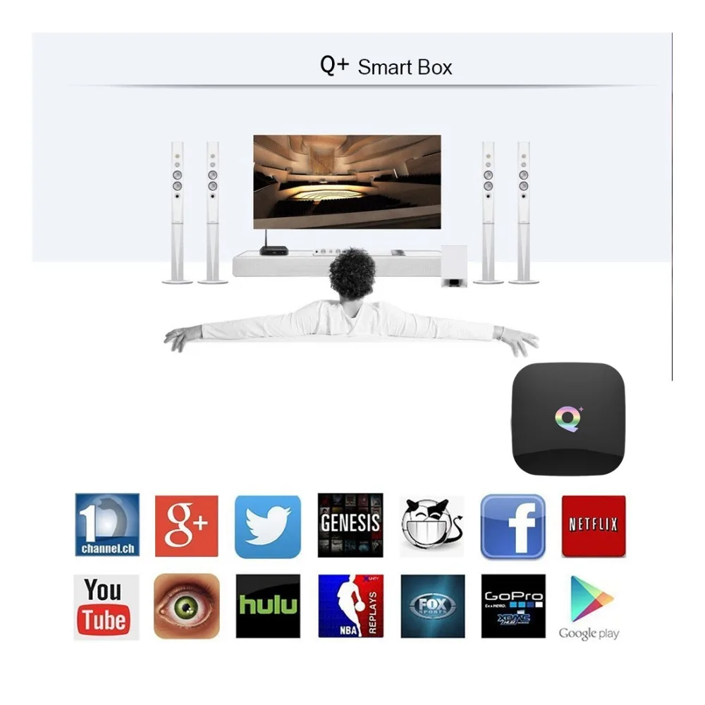 Q Plus Smart TV Box 6K Android 9.0 TVBox 4GB RAM 32GB/64GB ROM Quad Core H.265 USB3.0 2.4G WiFi IPTV Set-Top Box PK X96 X88 MAX