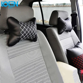 

2PCS Car Headrest Auto Pillow Neck Support PP Cotton Car Seat Cushion Bone Shape Cushion Car Cervical Care Seat Support