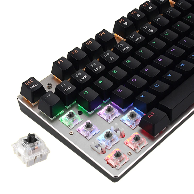 

ME TOO ZERO mechanical keyboard RGB backlight Russian / English layout red / blue / black switch Anti-ghosting gaming keyboard