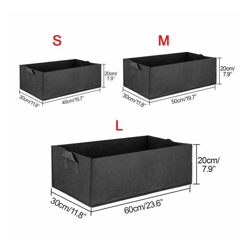 Большие прямоугольные мешки для выращивания овощей, садовые растения, цветочный горшок Грут, антикоррозийный войлок, Нетканая сумка для растений