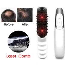 Laser Haar Wachstum Kamm Haarausfall Behandlung Infrarot Laser Kamm Fördern Wachstum Stop Haarausfall Nachwachsen Therapie Kopfhaut Massager