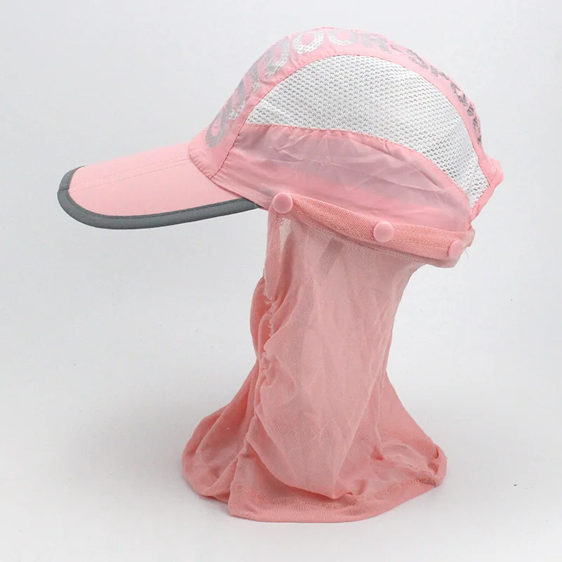 Открытые летние спортивные Пеший Туризм Кемпинг козырек Sun Hat УФ-Защита лица шеи Рыбалка солнце protcet Кепки Для женщин маска аксессуары - Цвет: E