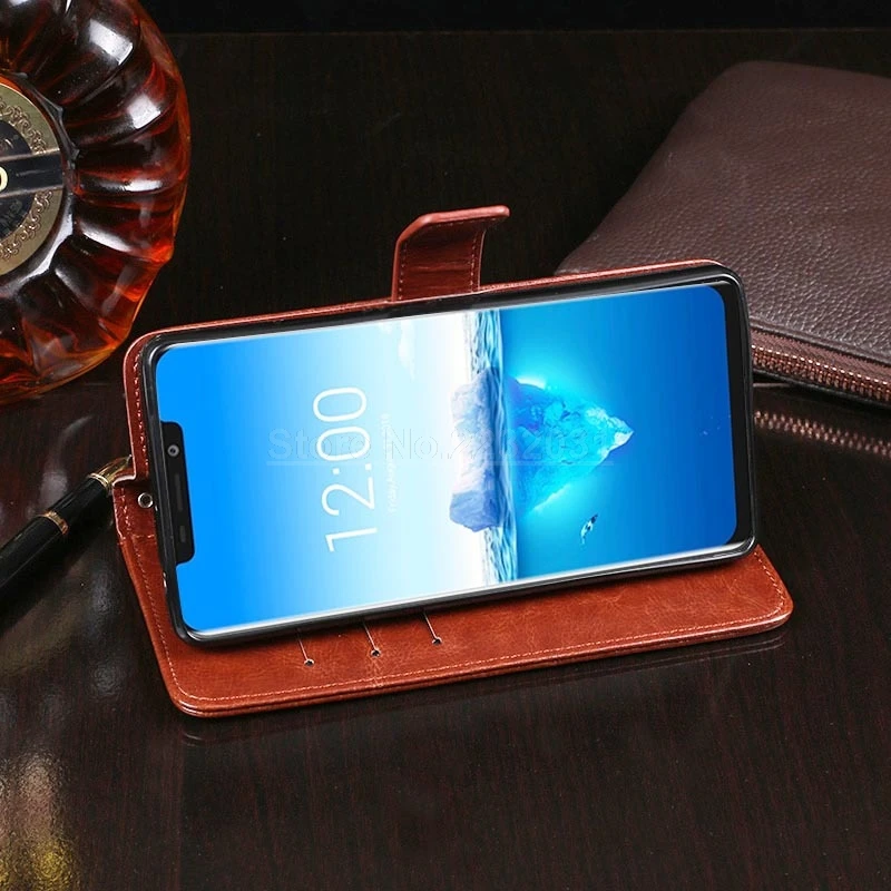 Флип чехол для Oukitel C12 Pro кожаный из искусственной кожи 6 18 дюйма