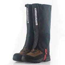 1 Pair Outdoor Waterproof Hiking Gaiters Nylon Camping Teekking Skiing Desert Black Snow Leg Gaiters