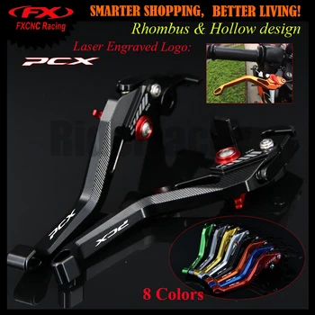 

3D design Laser Engraved Logo For Honda PCX125 PCX 150 PCX 125 150 2010-2017 2014 2015 2016 Black Motorcycle Brake Clutch Lever
