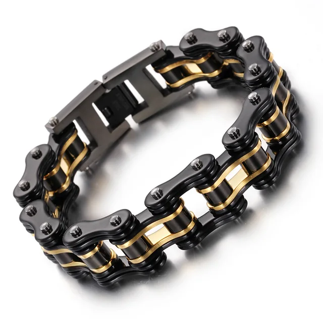 mannen ruw scooter titanium stalen armband fashion persoonlijke