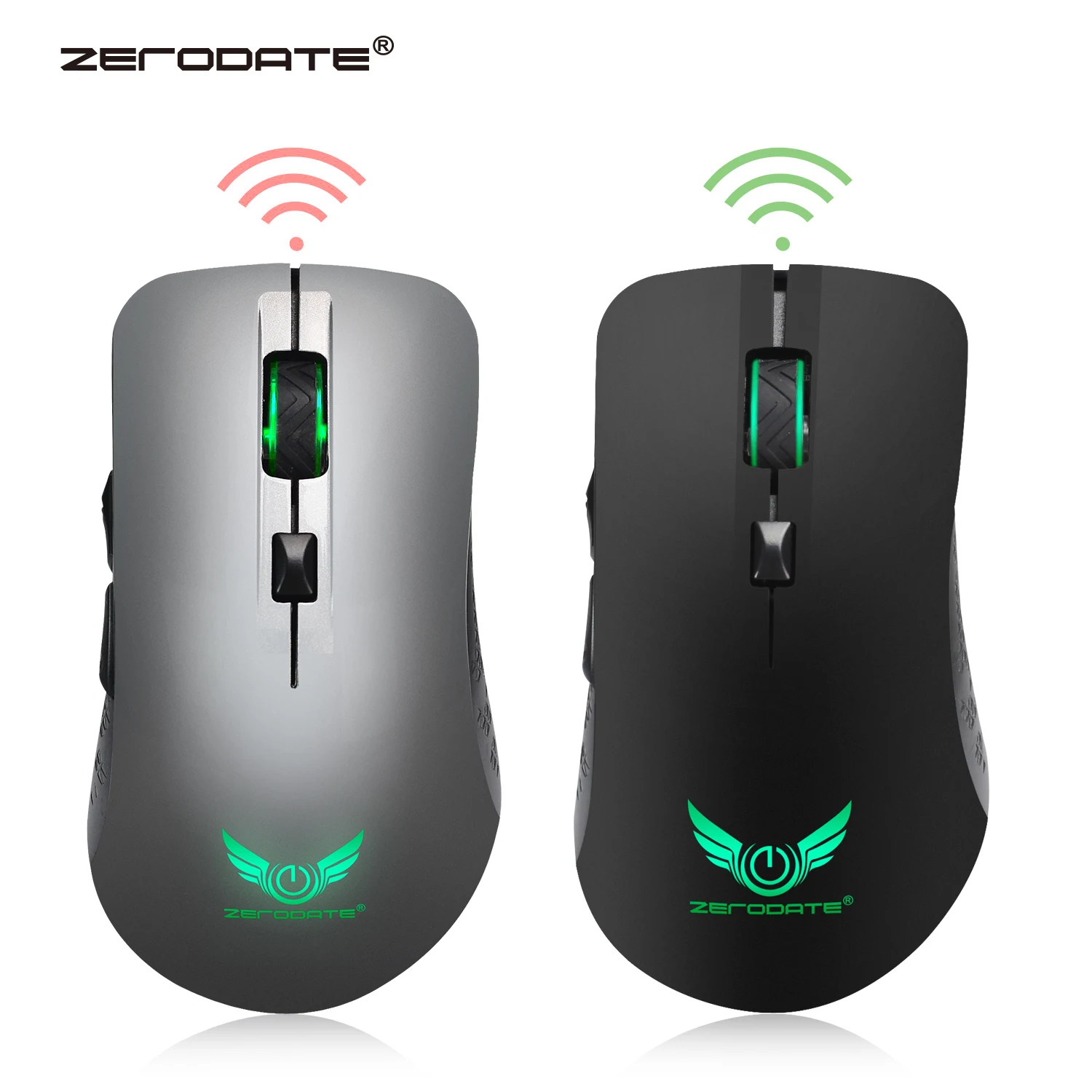 ZERODATE беспроводная мышь 2 4G Встроенная перезаряжаемая батарея 2400/1600/1200/800