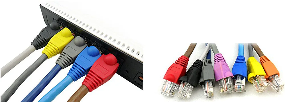 100 Pcs Mixed Color CAT5E CAT6 RJ45 Ethernet Network Cable Strain Relief Boots Cable Connector Plug Cover ethernet cable ethernet network plug ethernet cable connector network cable connector