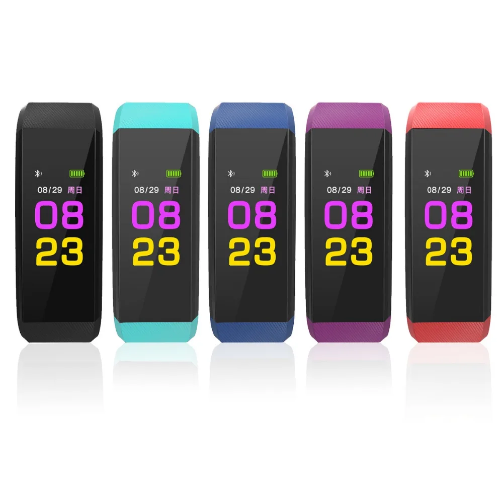

Waterproof Sports Bluetooth Smart Rings bracelet Heart rate measuring device Color screen smart bracelet ID115HR PLUS