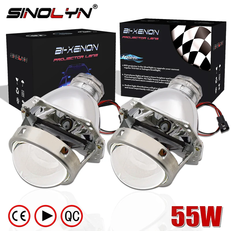 Sinolyn Биксеноновые линзы 3,0 HID проектор фары линзы 55 Вт для H4 Автомобильные фары аксессуары модифицированный стиль использования D2S D2H ксеноновая лампа