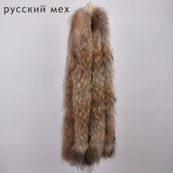 

wholesale Real fur collar 100% genuine raccoon fur scarf 68cm winter for women hot selling
