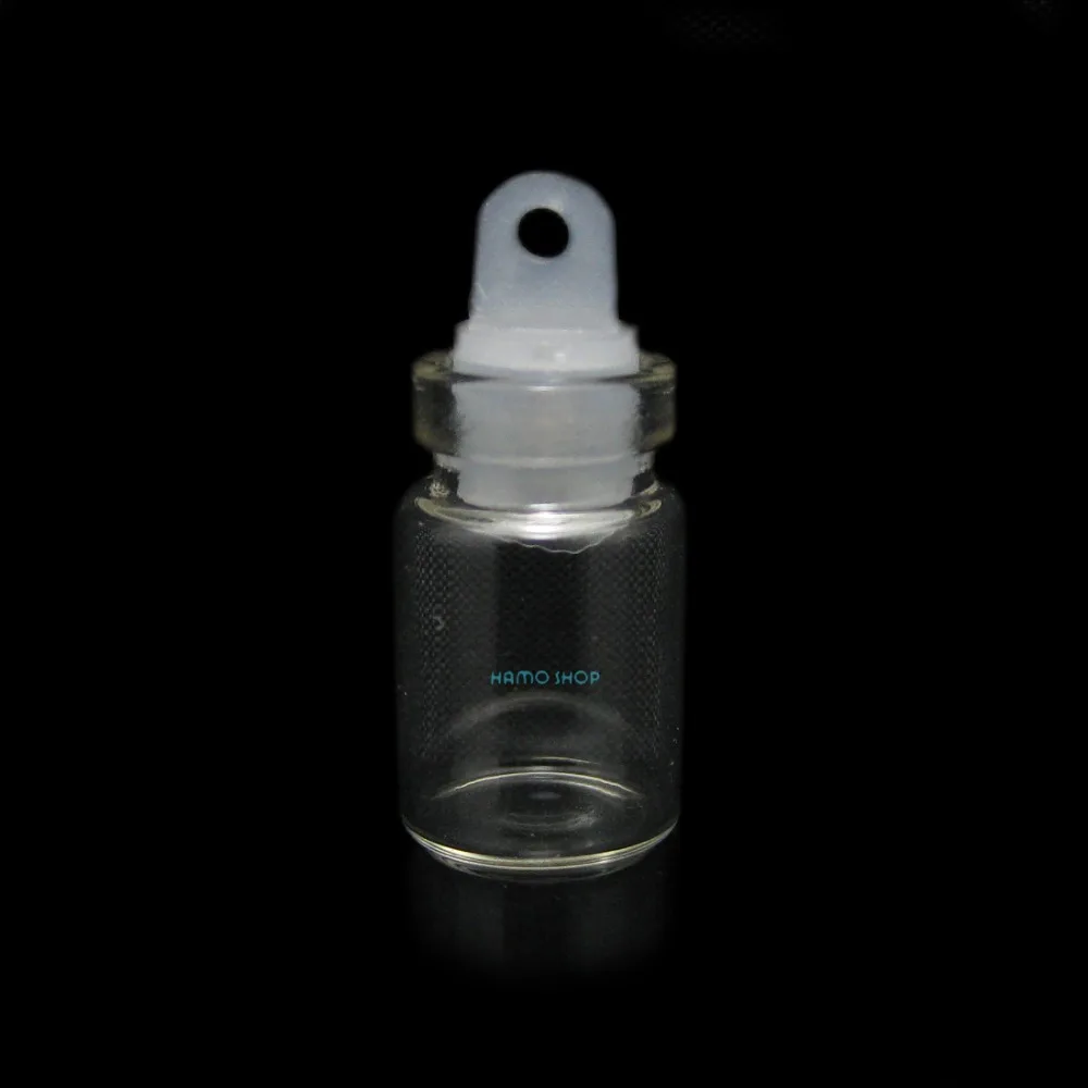 20pcs 0.3ml Clear Pendants Glass Storage Mini Empty Small Bottle Vial
