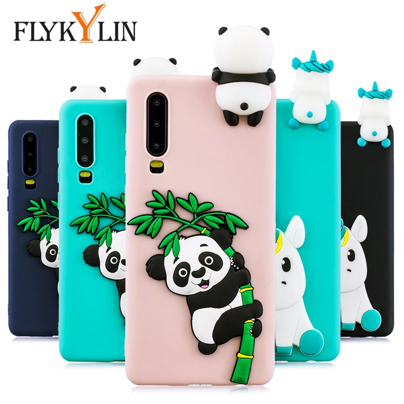 

FLYKYLIN Silicone Case For Huawei P30 Pro Cases For Huawei P20 Lite P10 Lite Cover on P8 Lite 2017 Capa 3D Doll Toys Phone Coque