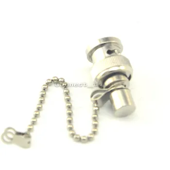 

100 Pieces shipping by DHL Nickelplated RF Coax Connector BNC Male Plug Terminator 50 Ohm with Chain Adapter Convertor