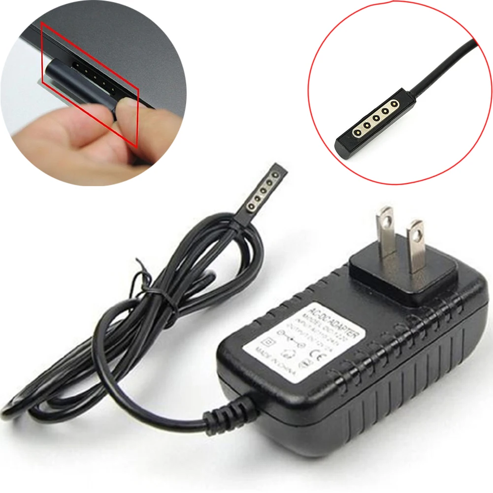 Черный Зарядное устройство адаптер для Microsoft поверхности Оконные рамы RT AC Мощность Путешествия стены Зарядное устройство США Plug