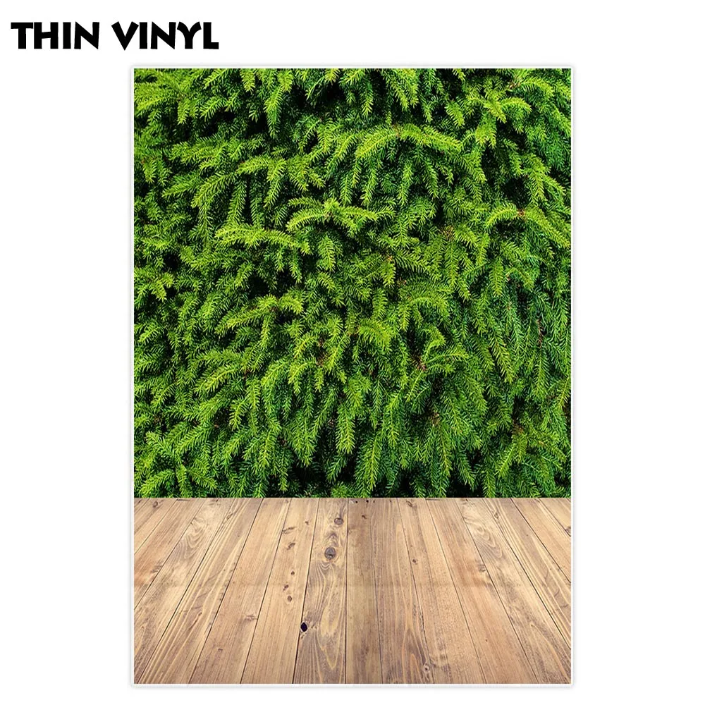 Funnytree Photo background fotografia green screen Pine leaves wood floor nature backdrop christmas photophone studio wallpaper