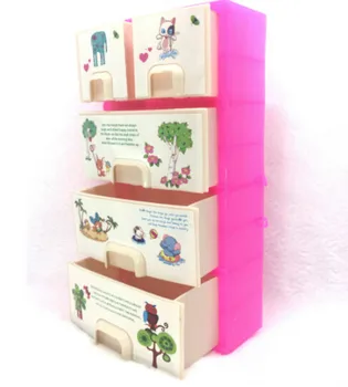 

1Pc Mini Pink Drawer Wardrobe Bedroom Furniture Acces for Dolls House Miniature Accessory
