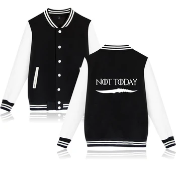 

Not Today New Style Print Baseball Jacket 2019 Game Of Thrones print high quality Jacket For Man clothing Plus Size 4xl