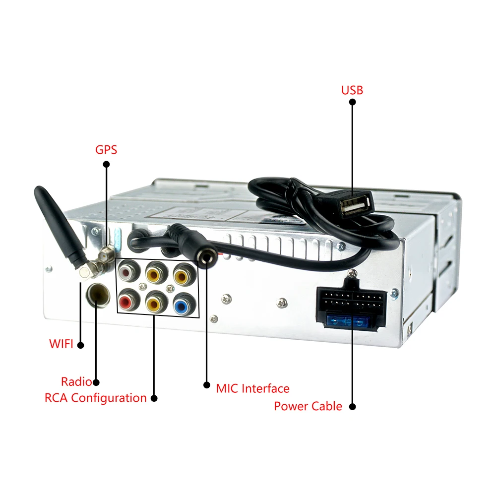 1din Android 8,1 2G+ 16G Автомобильная стерео MP5 " четырехъядерный gps Bluetooth зеркальная связь WiFi AM FM RDS радио автоматический выдвижной экран