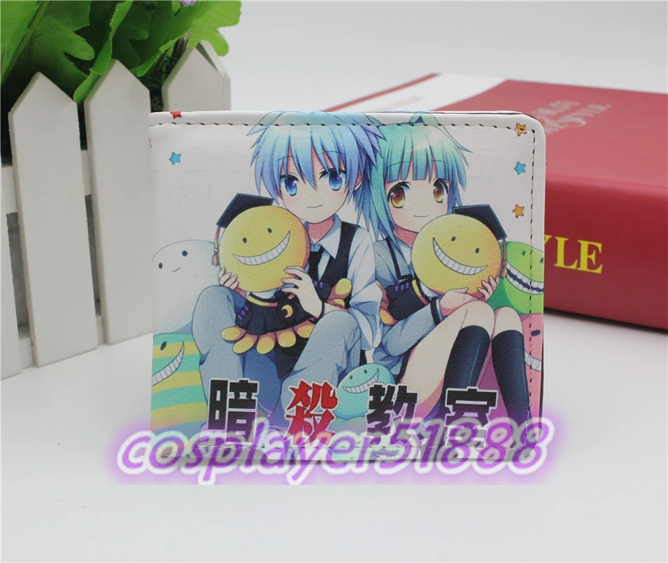 Japan font b anime b font Ansatsu Kyoushitsu wallets font b cosplay b font Bifold unisex