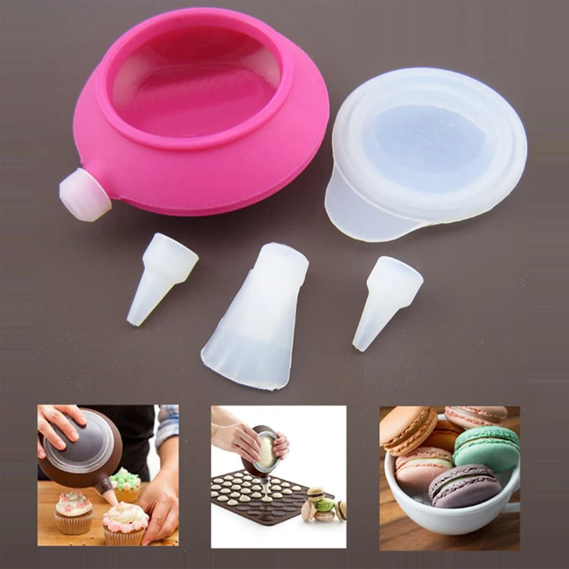 Silicone Macaron Cake Tools Icing Piping Decorating Pen Decoration Tip