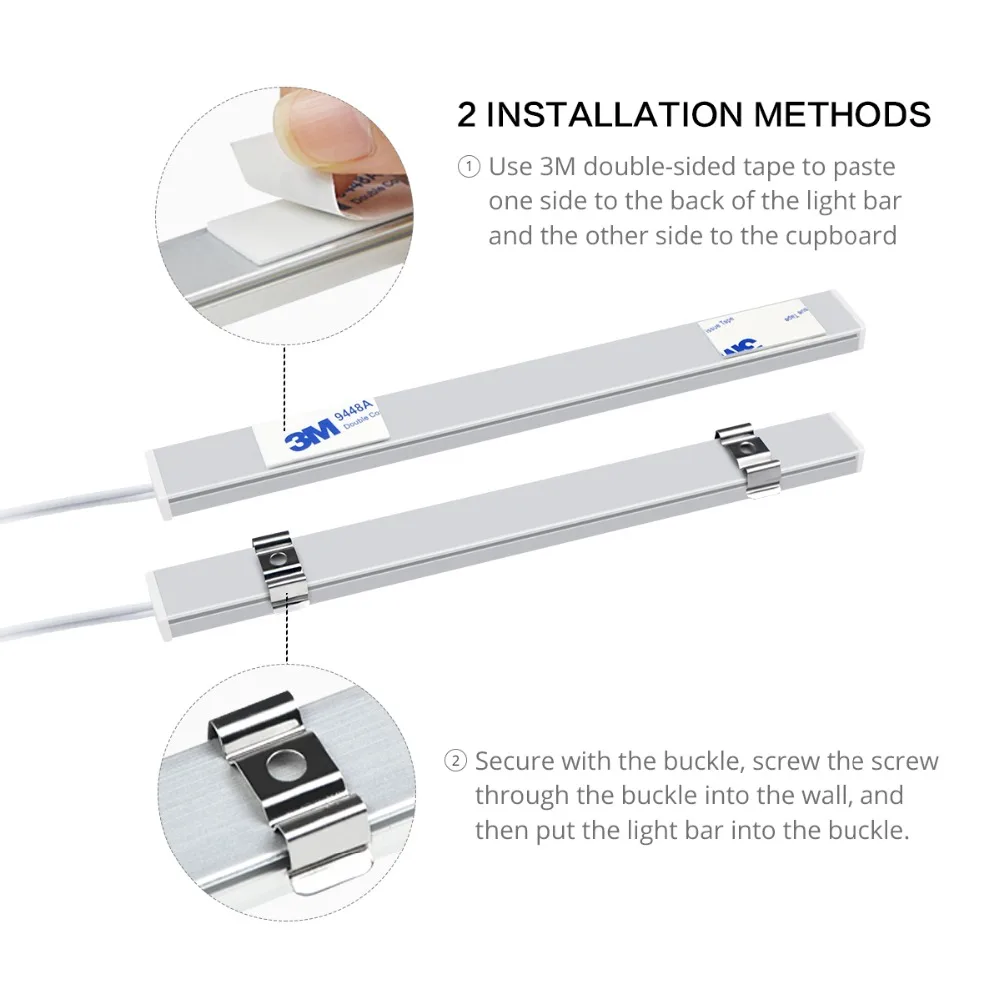PIR Motion Sensor Table Lamp DC 12V Hard Strip LED Light Hand Wave Switch Light For Kitchen Cabinet Desk Bedside Desk Lamp Decor