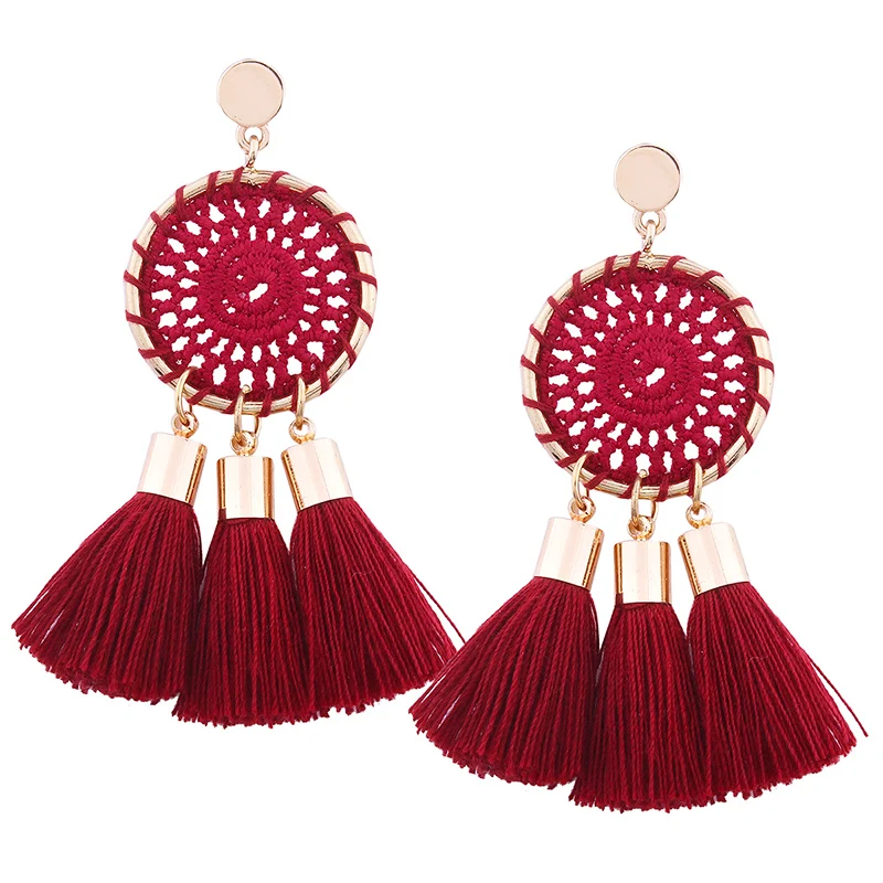 

SALE Bohemia Long Tassels Drop Earrings 1Pair Trendy Graceful High Quality Handmade Dangle Earrings