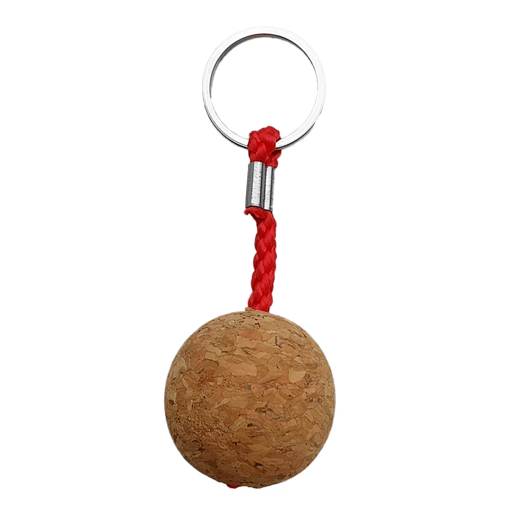 

3.5cm Single Ball Cork Keyring Buoyant Key Ring Portable Water Sports Accessories for Marine Sailing Boat Kayak