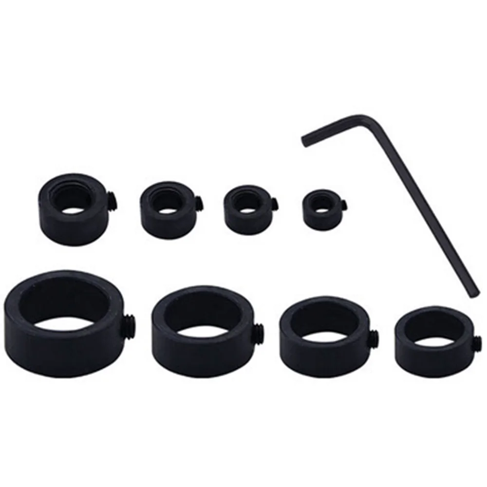 8 Pcs General Tools & Instruments Bit limit ring - 3,4,5,6,8,10,12,16mm Drill Stop Assortment for Drill Bits Con