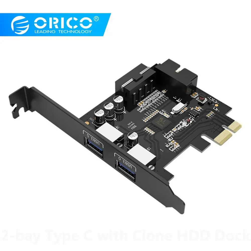 ORICO escritorio 2 puertos USB3.0 tarjeta PCI Express 5 Gbps tarjeta de expansión de alta velocidad añadir en tarjetas para ordenador portátil -(PVU3-2O2I-V1) ORICO escritorio 2 puertos USB3.0 tarjeta PCI Express 5 Gbps tarjeta de expansión de alta velocidad añadir en tarjetas para ordenador portátil -(PVU3-2O2I-V1)