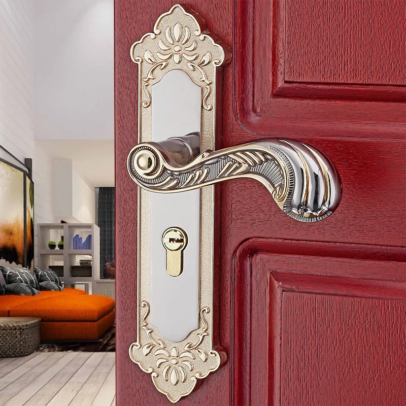 

Fechadura Free Shipping Indoor Door Lock Contracted Solid Wood Bedroom Home Quiet Room Holding Hands Locked Bearing Wholesale
